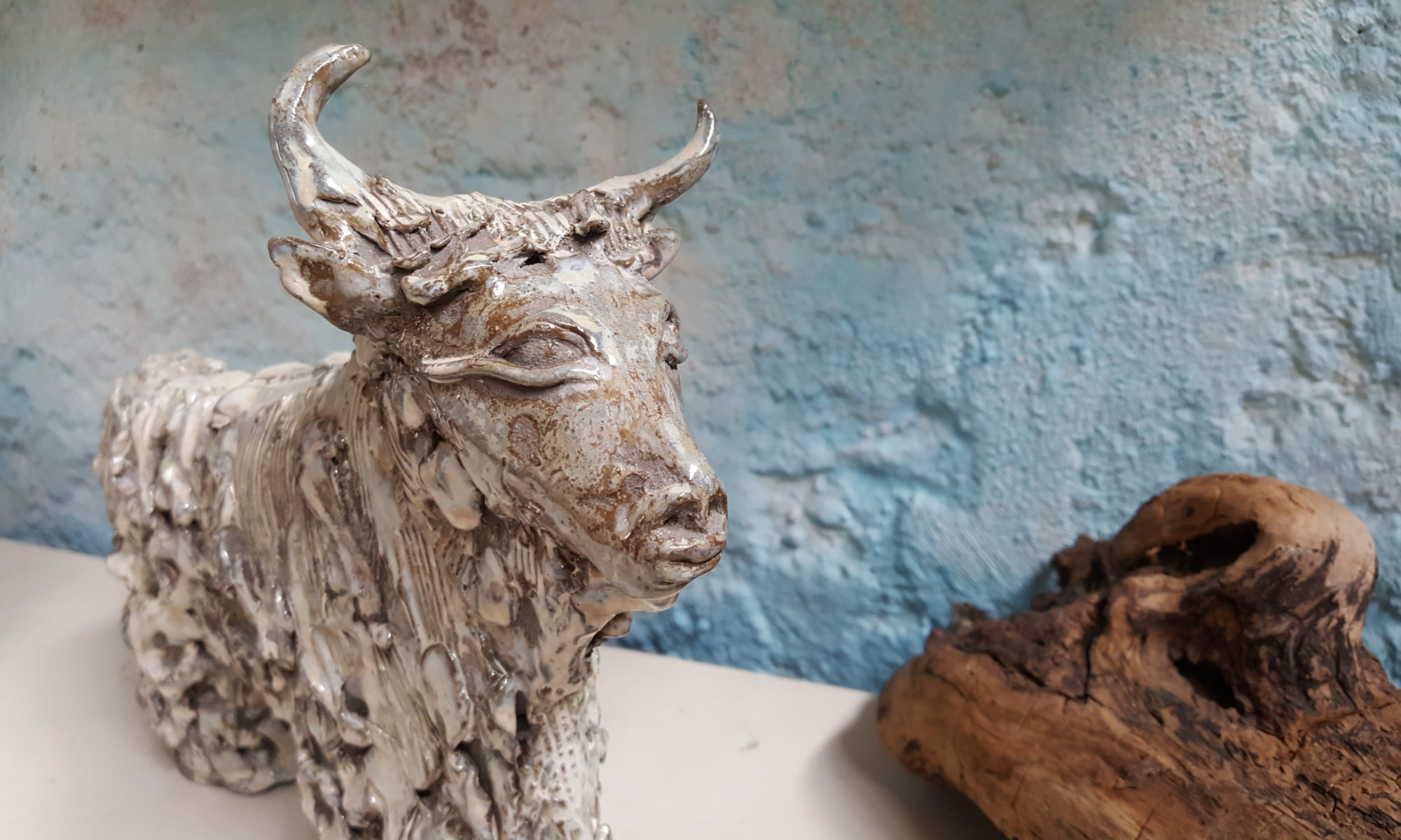 taureau argile grésée