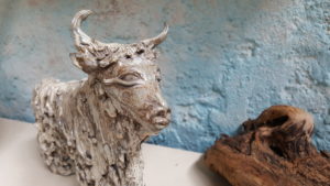 taureau argile grésée