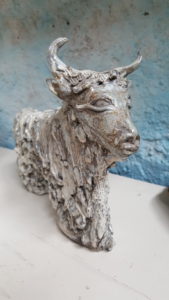 taureau argile grésée